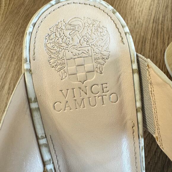 Vince Camuto | Saygan Noli Taupe Leather Sandal | Women’s Size 9.5 - Picture 9 of 12